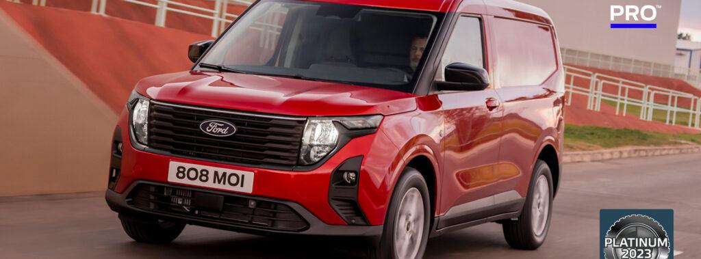 Povsem novi Transit Courier je dosegel doslej najvišjo oceno pri testiranju varnosti gospodarskih dostavnih vozil s strani Euro NCAP