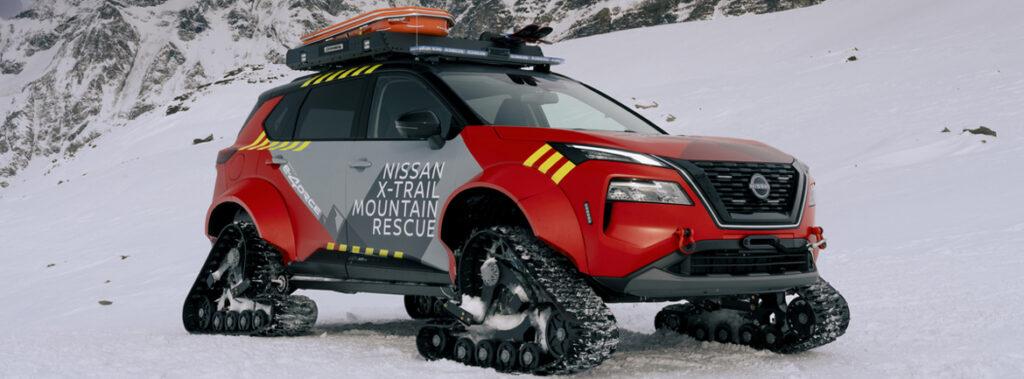 Konceptno vozilo Nissan X-Trail Mountain Rescue: s pogonom e-4ORCE po belih strminah